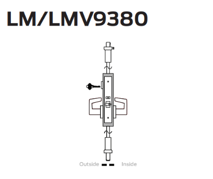 Picture of LM9380 3-point storeroom lock