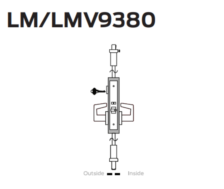 Picture of LM9380 3-point storeroom lock