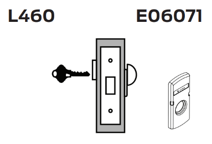 Picture of L460 Cylinder x thumbturn small case mortise deadbolt