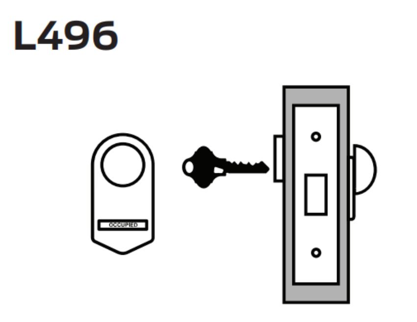 Picture of L496 Cylinder x thumbturn small case mortise deadbolt with chevron indicator