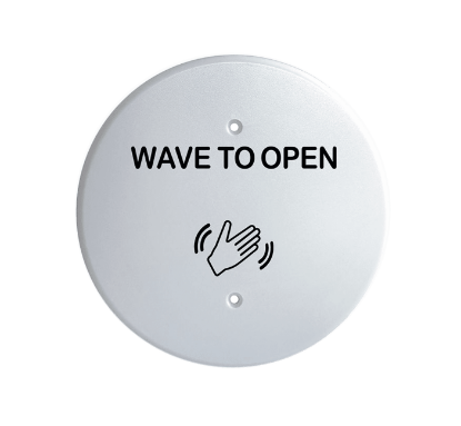 Picture of 8310-813RWH Touchless actuator, white round, wave icon and text