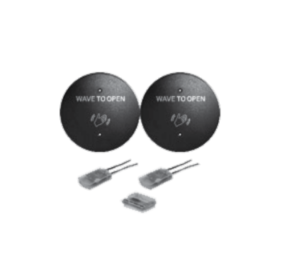 Picture of 8310-3813RW Touchless Actuator, Black round, Wave Icon and Text Kit