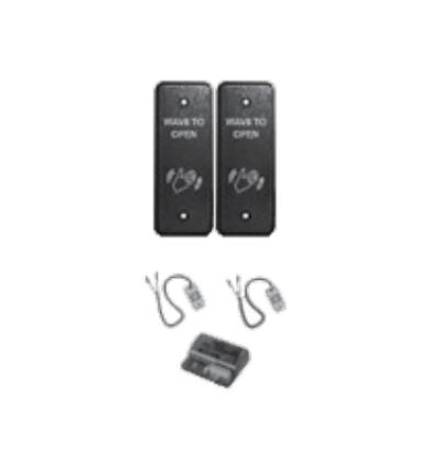 Picture of 8310-3813JW Touchless Actuator, Black Jamb, Wave Icon and Text Kit