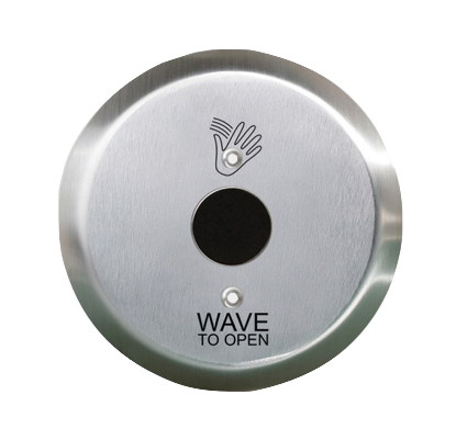 Picture of 8310-2340 Touchless Actuator,Round, Wave Icon andText