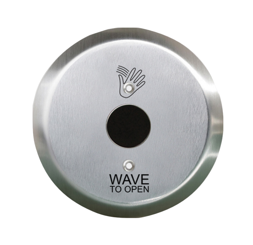 Picture of 8310-2340 Touchless Actuator,Round, Wave Icon andText