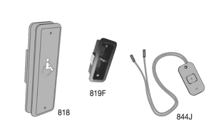 Picture of 8310-3818WF Actuator, Jamb Mount, Logo, Wireless, Flush, 1-1/2" x 4-3/4"