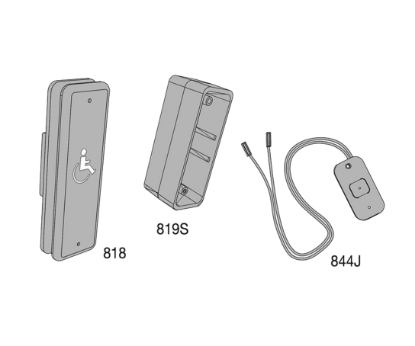 Picture of 8310-3818WS Actuator, Jamb Mount, Logo, Wireless, Surface, 1-1/2" x 4-3/4"