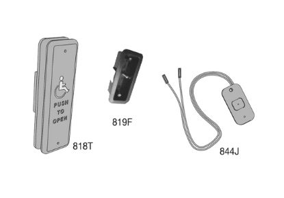 Picture of 8310-3818TWF Actuator, Jamb Mount, Logo, Text, Wireless, Flush, 1-1/2" x 4-3/4"