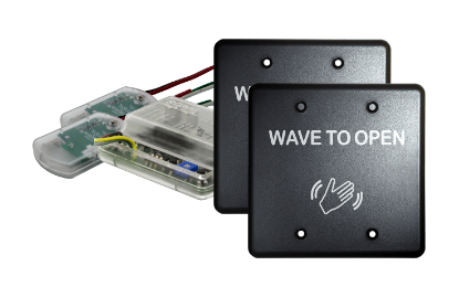 Picture of 8310-3813W Touchless Actuator, Black Single and Double Gang, Wave Icon and Text Kit