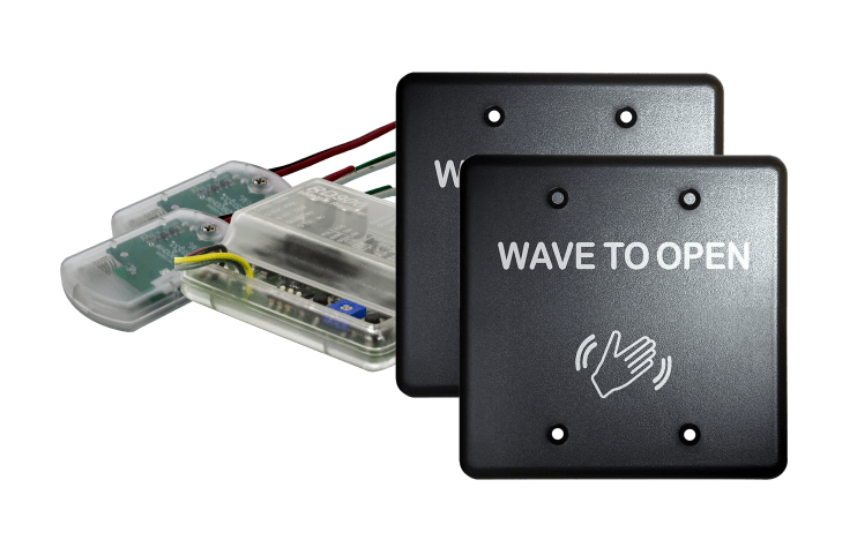 Picture of 8310-3813W Touchless Actuator, Black Single and Double Gang, Wave Icon and Text Kit