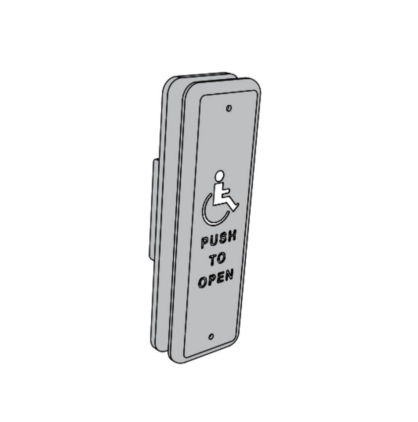 Picture of 8310-3818TWF Actuator, Jamb Mount, Logo, Text, Wireless, Flush, 1-1/2" x 4-3/4"
