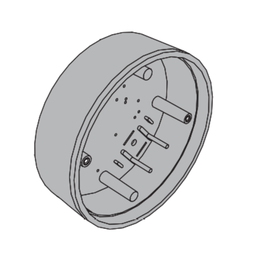 Picture of 8310-3856TWS Actuator, Wall Mount, Logo, Text, Wireless, Surface, 4-1/2" Round