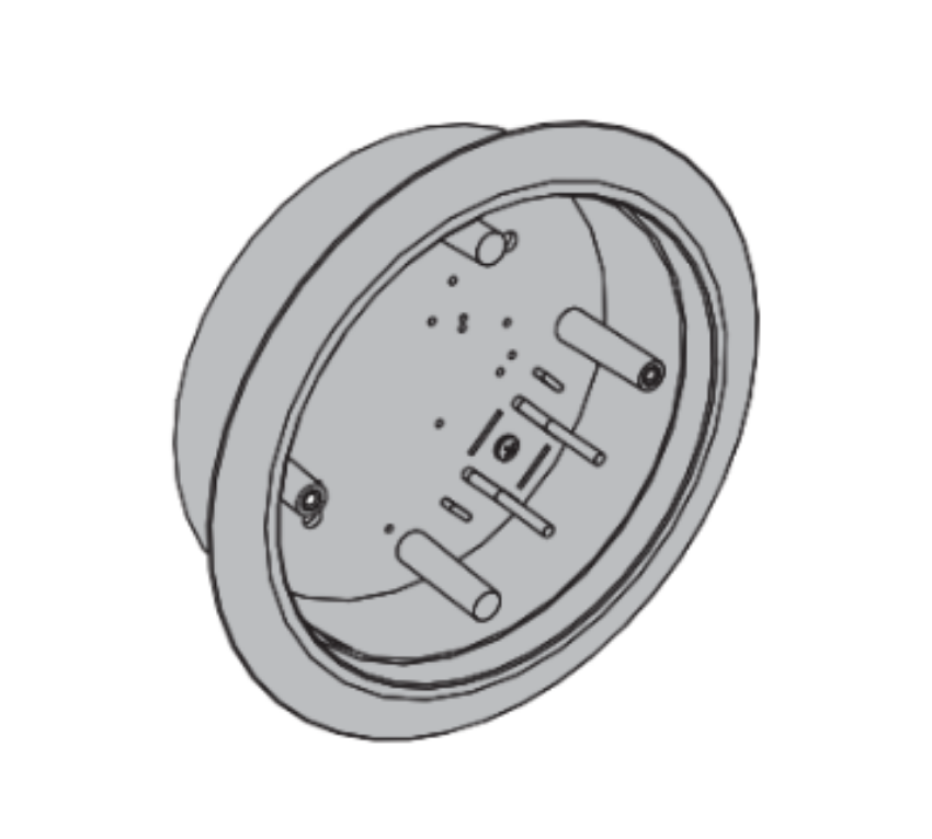Picture of 8310-3852TWF Actuator, Wall Mount, Logo, Text, Wireless, Flush, 6" Round