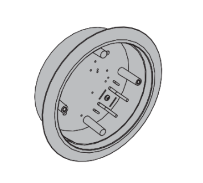 Picture of 8310-3852TWS Actuator, Wall Mount, Logo, Text, Wireless, Surface, 6" Round
