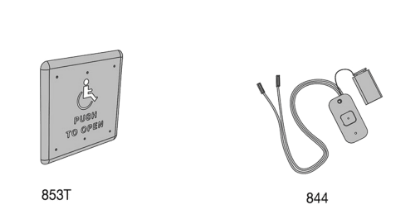 Picture of 8310-3853TWB Wireless Bollard Actuator, Logo and Text, 4-3/4" Square