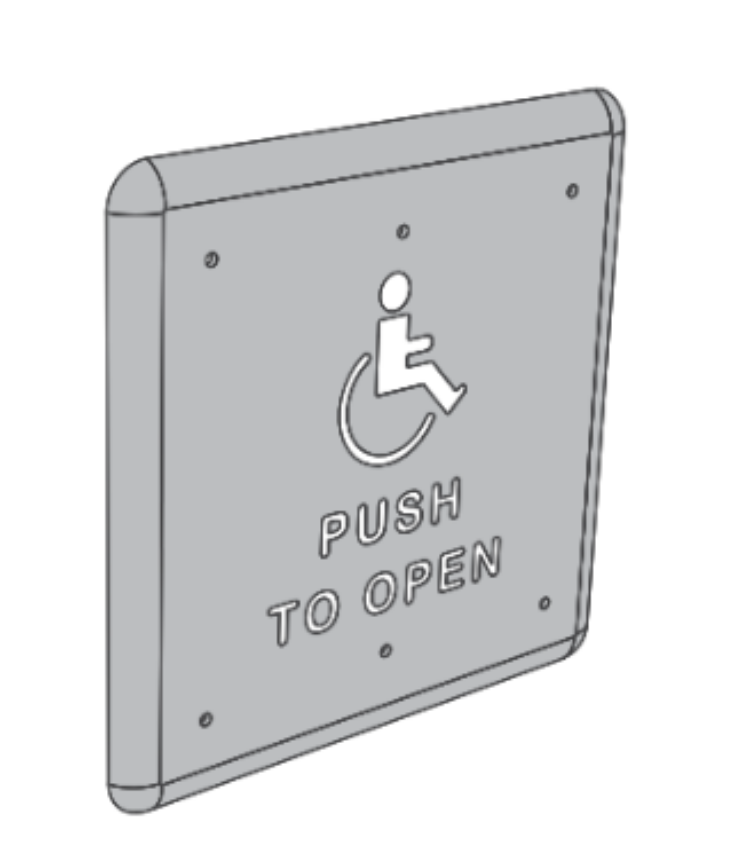 Picture of 8310-3853TWB Wireless Bollard Actuator, Logo and Text, 4-3/4" Square