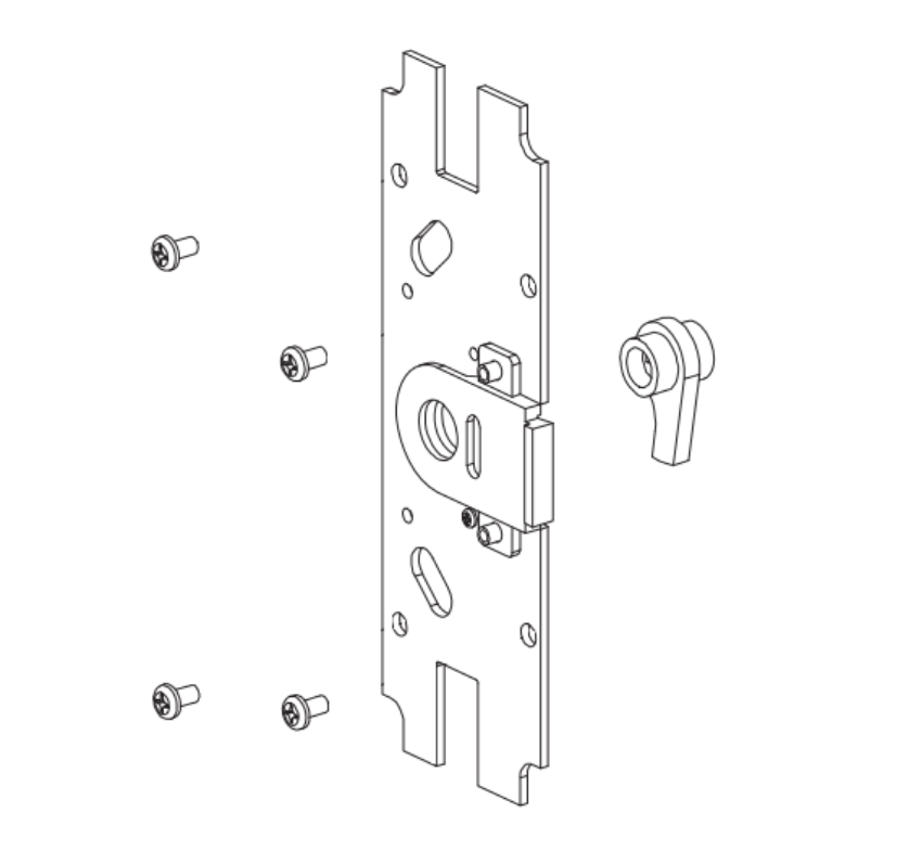 Von Duprin 050106 88CK-NL-F backplate conversion kit for converting TP-F or K-F to NL-F on compatible 88 Series fire exit devices