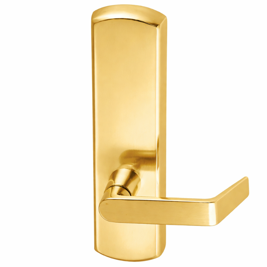 Von Duprin 996L-BE Lever-Blank Escutcheon in US3 Bright Brass