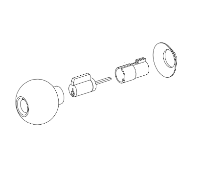 Picture of 109873, 210K Cylinder Knob Sub-Assembly