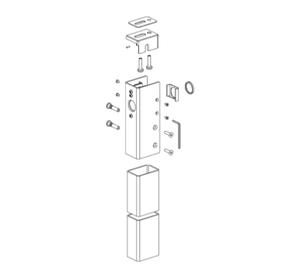 Picture of 050383, 9854 Top Mullion Fitting Kit