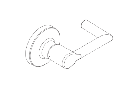 Picture of A31544-00-BRK T Series Closed Boardwalk Lever,  Inside, w/ Set Screw