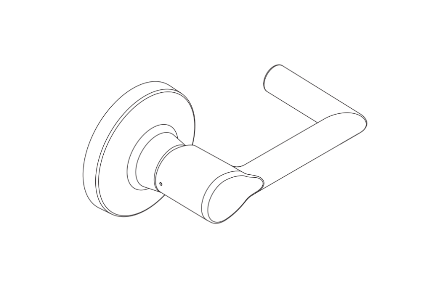 Picture of A31544-00-BRK T Series Closed Boardwalk Lever,  Inside, w/ Set Screw