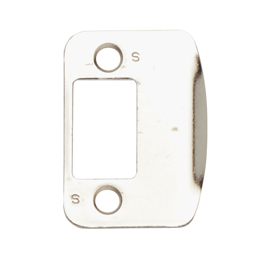 Picture of 10-092 Full Lip Radius Strike, 2-1/4" x 1-5/8", 1-1/8" Lip, 1/4" Radius