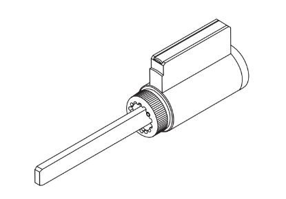 Picture of A23161-07 Key in Lever Cylinder, RU/T Series 571, 6-Pin