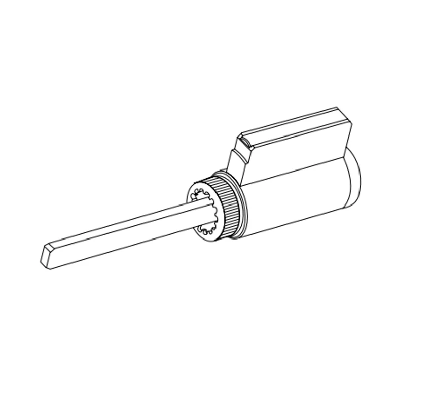 Picture of A23171-05 Key in Lever Cylinder, RU/T Series, 7-Pin