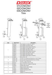 Detex 01,02,03 C/CN/CNV Series Parts Diagram
