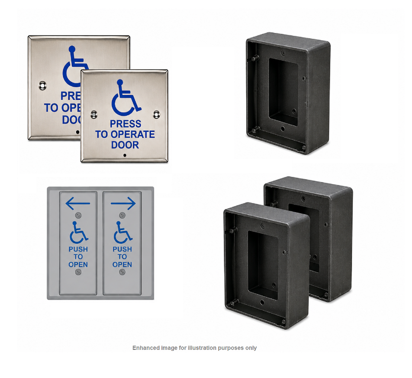 Picture of 105387-HSS 4-1/2” Square Button Wired Vestibule Kit