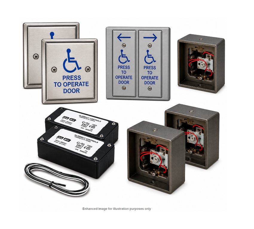 Picture of 104786-HSS 4-1/2” Square Button Wireless Vestibule Kit