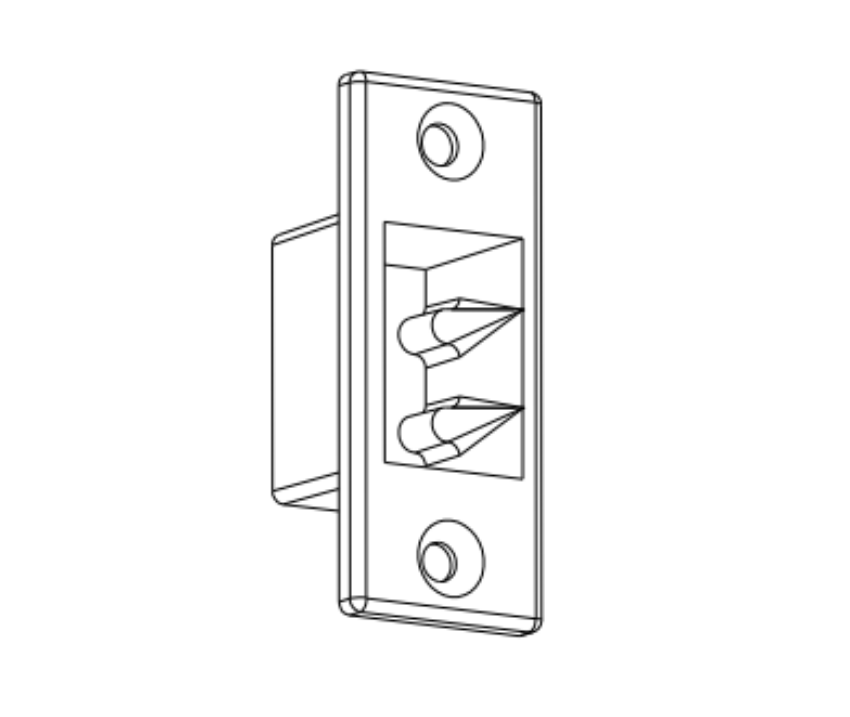 Picture of ECL-439K Mortise Strike Plate Kit, For use on Outswinging Doors
