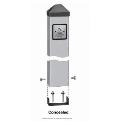 Detex 105396-1 dual pushplate post