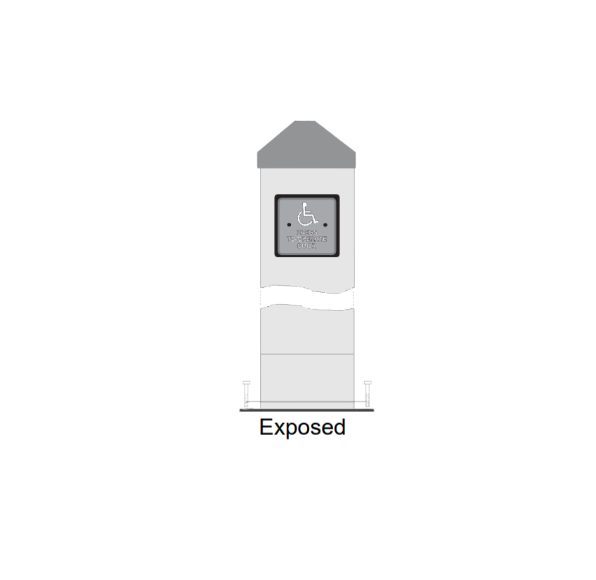 Detex 105380-5 surface mount activation post