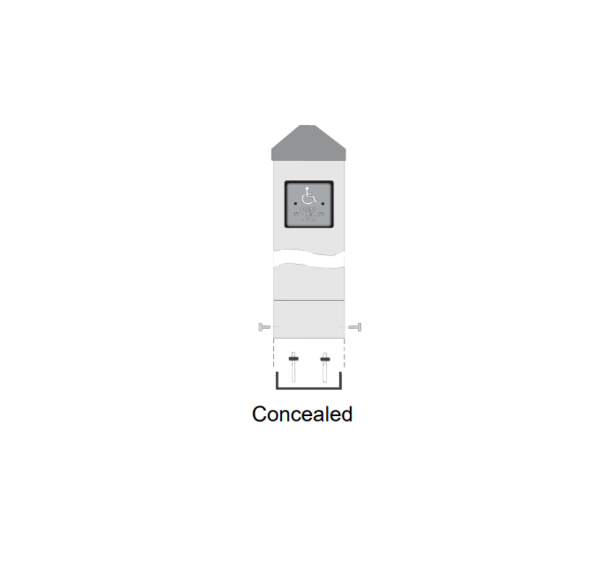 Detex 105380-1 single button activation post