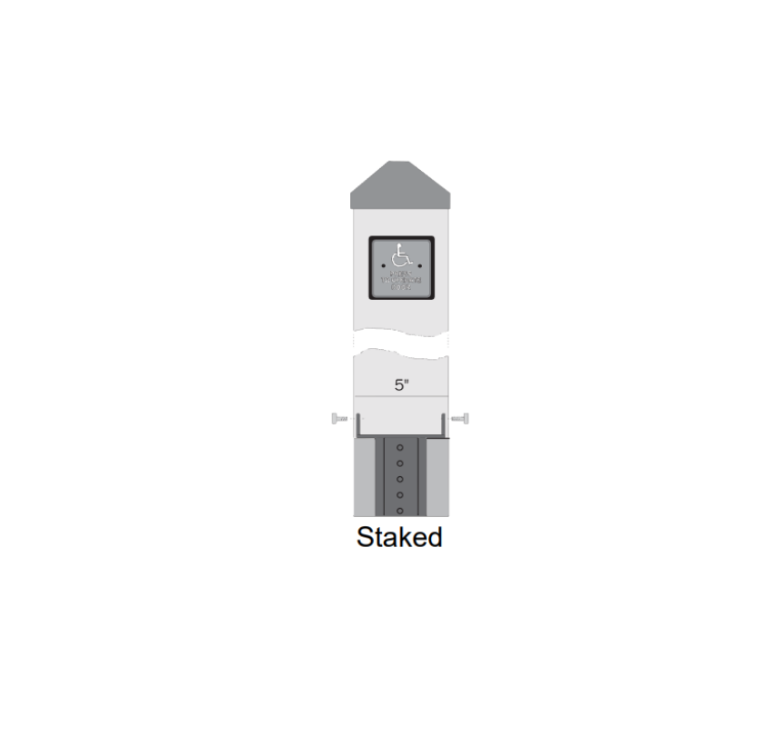 Detex 105380-3 aluminum staked activation post