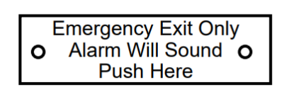Detex ECL-8220-1 English exit bar plate