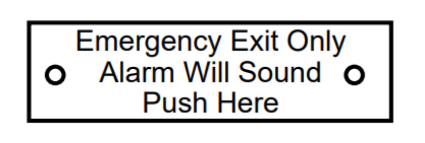 Detex ECL-2109 exit bar plate