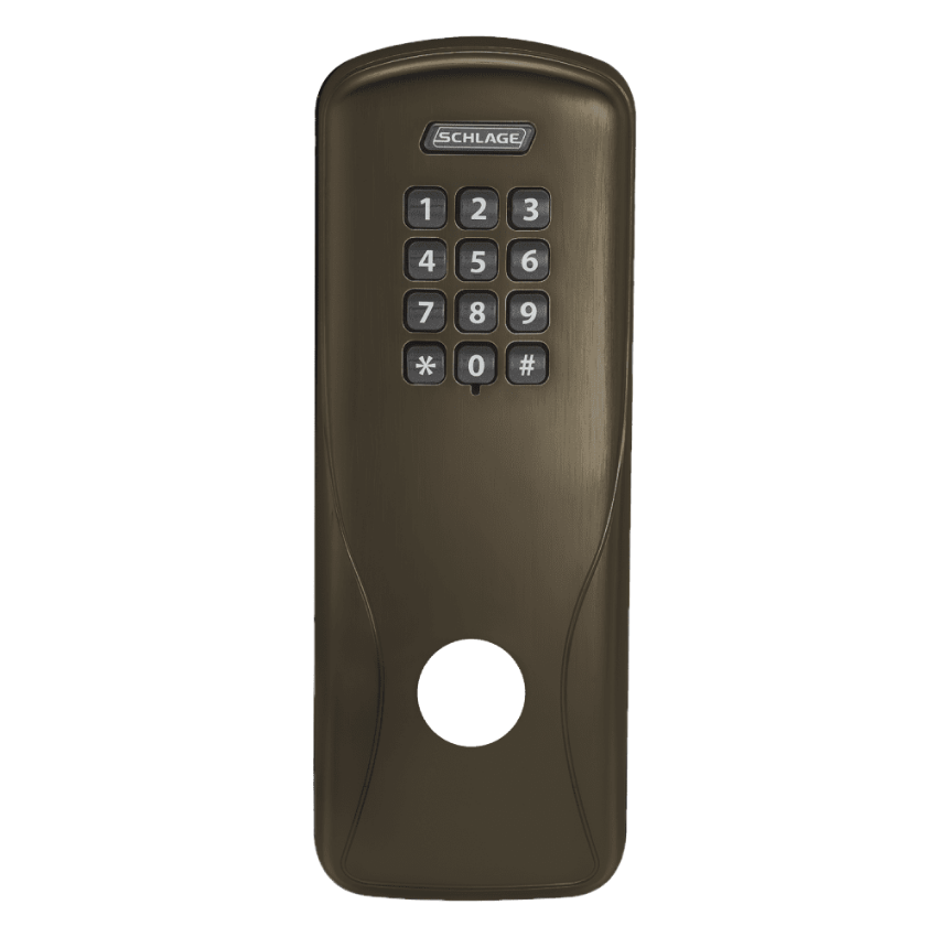 Schlage 47260707 exterior escutcheon in 643E Aged Bronze finish