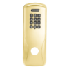 Schlage 47260710 exterior escutcheon in 605 Bright Brass finish