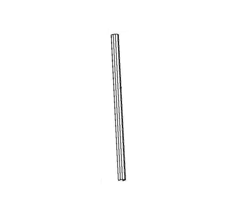 detex 101461-9 top rod cover for 8-foot doors 630 satin stainless steel