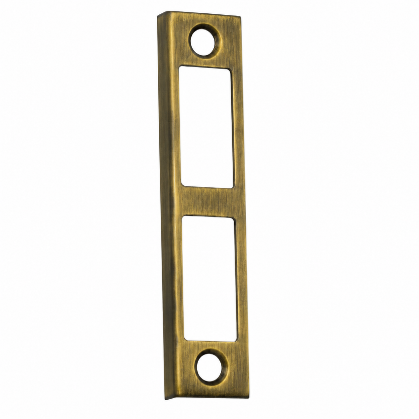 Schlage 10-075 rabbeted strike in 609 antique brass finish