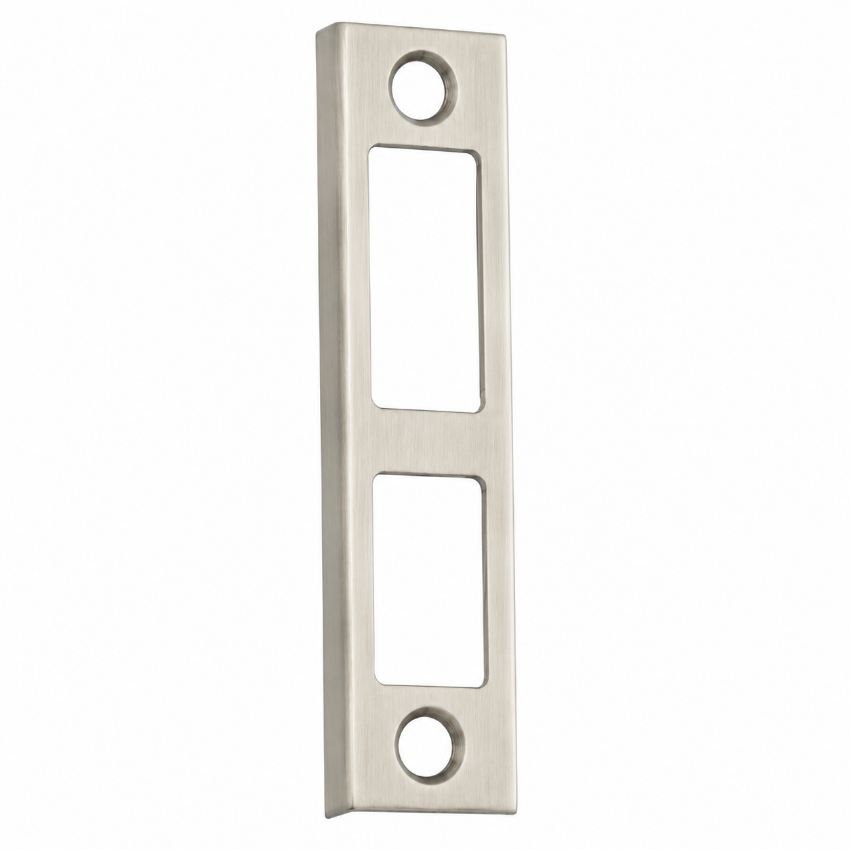 Schlage 10-075 rabbeted strike in 619 satin nickel finish