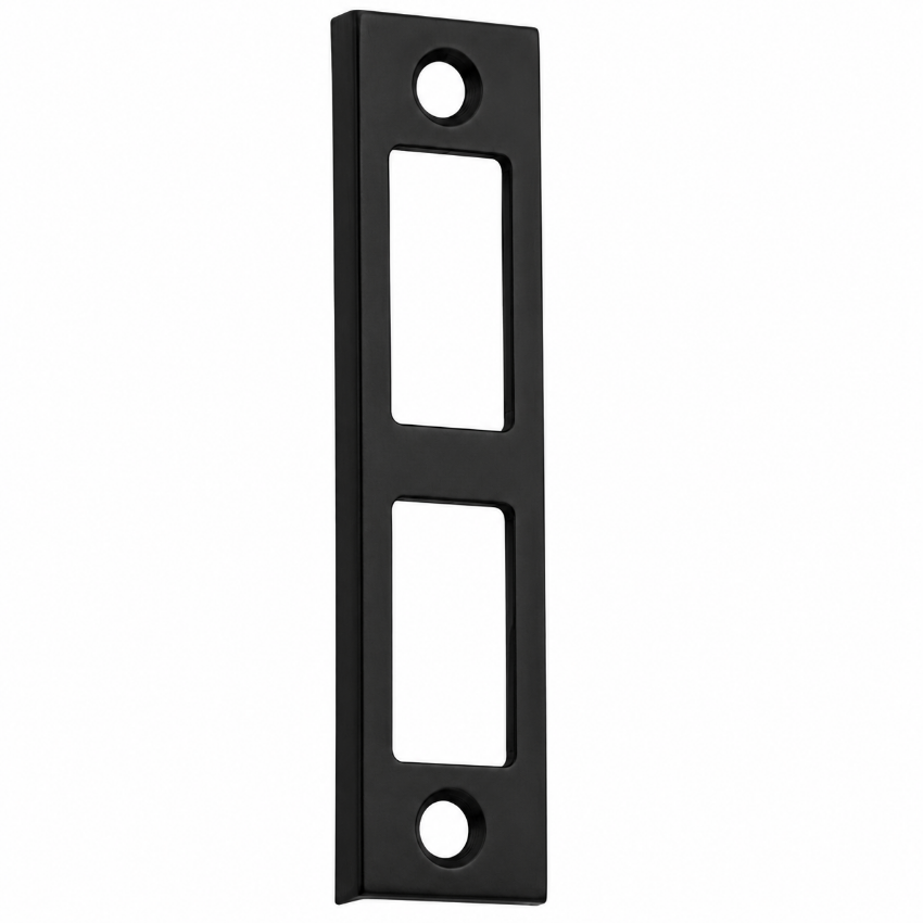 Schlage 10-075 rabbeted strike in 622 matte black finish