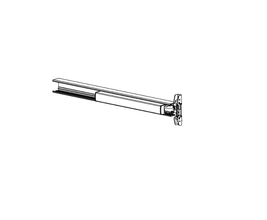 Detex 105500-163 S&R CVR centercase pushpad assembly LHR