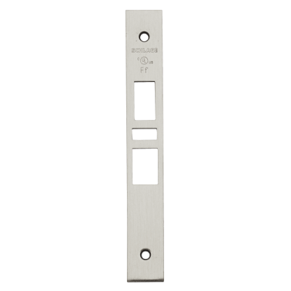 Schlage 09-672 latch auxiliary latch deadbolt armor front in 626 satin chrome finish