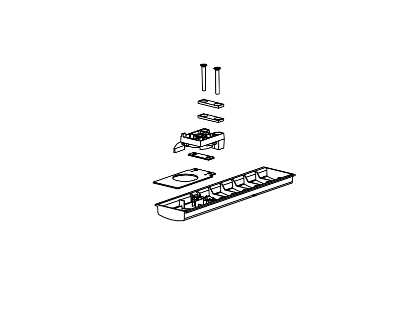 Detex 102195-1 cylinder dogging fillerplate subassembly