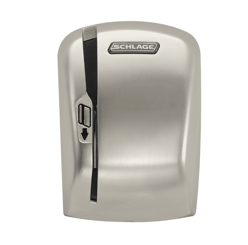 Schlage MS magnetic stripe swipe reader module in 619 satin nickel finish