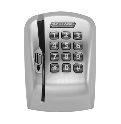 Schlage MSK magnetic stripe with keypad reader module in 626 Satin Chrome finish